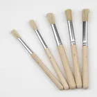 Free sampels professional cheap nylon boar bristle hair brush wood handle round paint brush