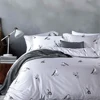 High quality cheap price apartment use luxury cotton birdie print bedding sets bed sheet