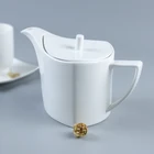 Cheap white ceramic porcelain teapot coffee tea pots wholesale
