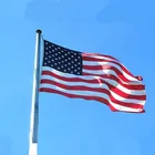Low MOQ Custom Embroidered Polyester 3*5 National Country American usa Flag