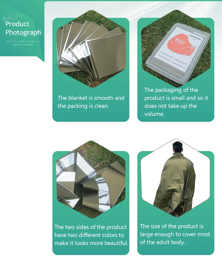 ef-006b5 aluminum foil emergency thermal cheap wholesale green