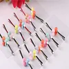 New Hijab Pins Wholesale 30PCS Flower Crystal Muslim Hijab Brooches For Women Safety Pins Mix Color