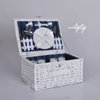 OEM small handmade custom made fabric lined moroccan chinese food gift picnic wicker hamper baskets empty white willow storage