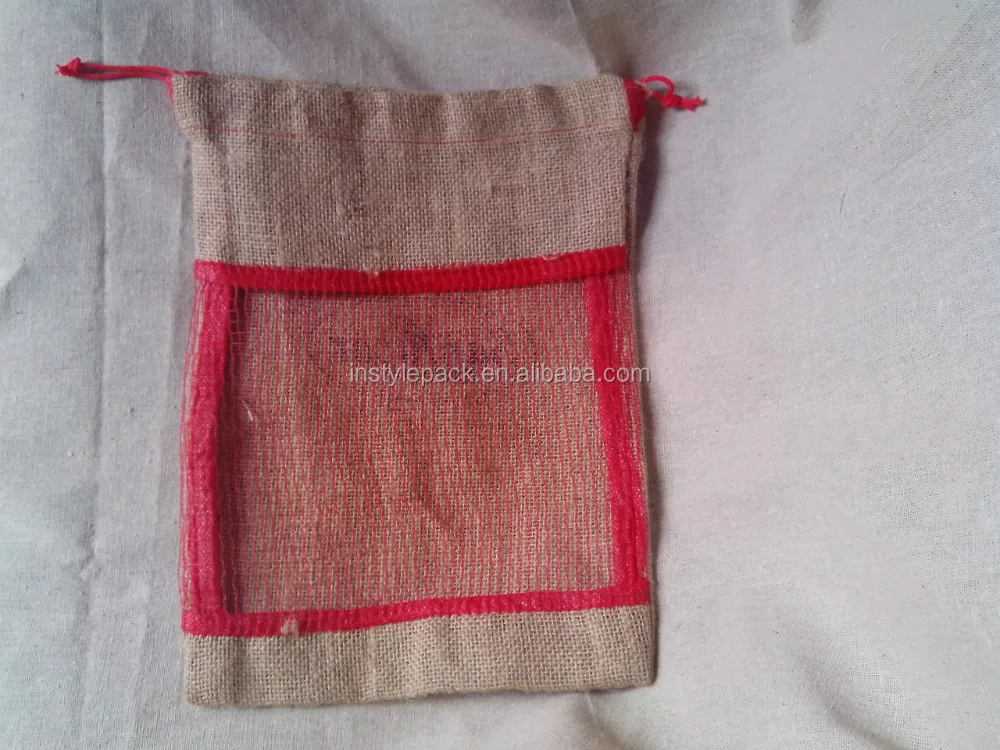 For walnuts / nuts jute bag with window