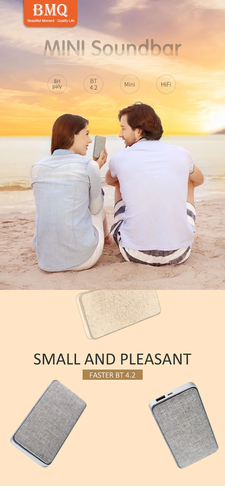 BMQ new portable mini fabric mobile power subwoofer wireless bluetooth speaker - ANKUX.COM