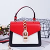 2019 imported branded bag collision color female luxury designer PU tote handbag for women SH943