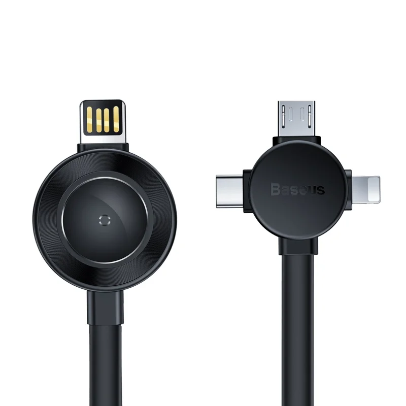 Baseus Star Ring Series 4 in1 Wireless Charger Fast Charging USB Data Cable For+M+L+T+iW mobile phone accessories, Deep gray
Baseus Star Ring Series 4 in1 Wireless Charger Fast Charging USB Data Cable For+M+L+T+iW mobile phone accessories, Deep gray