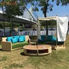 Mr.Dream modular teak backyard outside furniture garden wicker sectional sofa sets(accept customized)