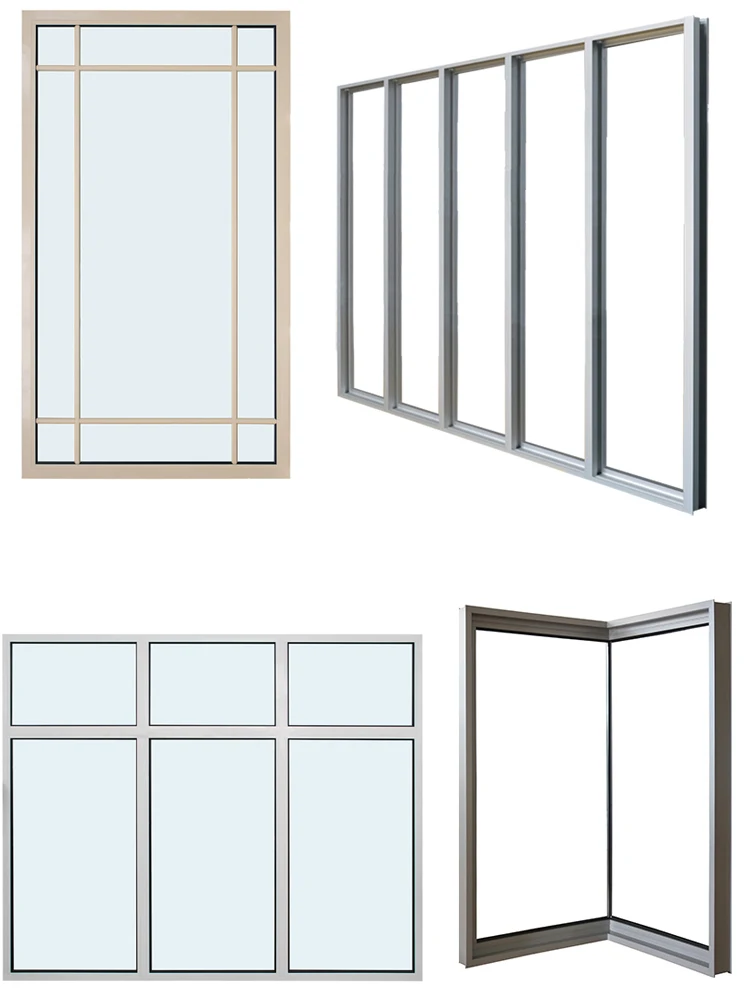As2047 standard silicon butt joint laminated glass fixed panel Aluminium Corner Window