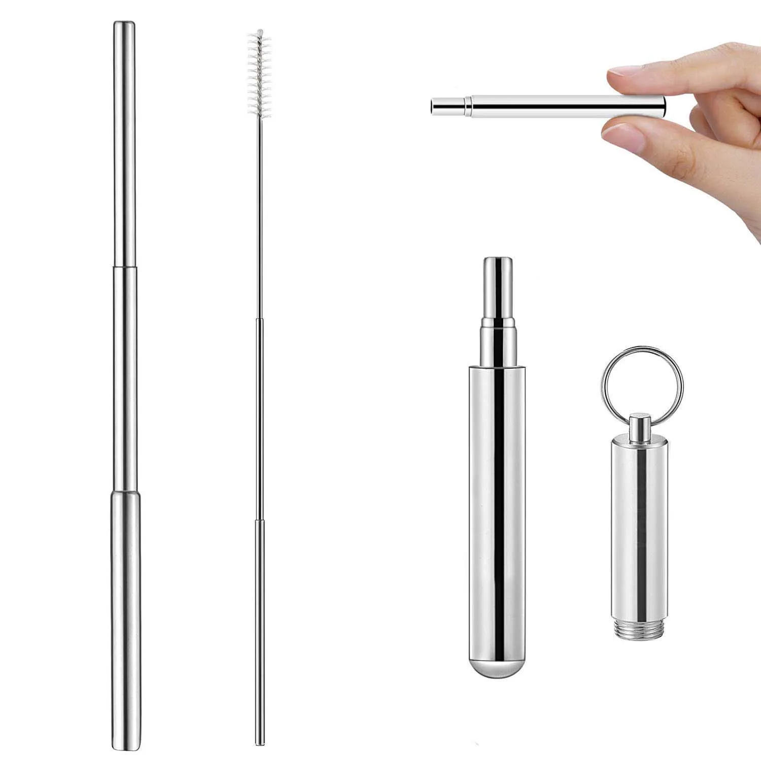 Telescopic Stainless Steel Metal Portable Reusable Drinking Straws with Aluminum Case
Telescopic Stainless Steel Metal Portable Reusable Drinking Straws with Aluminum Case
