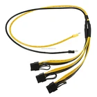 three branch pcie 6+2pin male pcie cable PCI Express Graphics Card Connector PC Power Supply Cable