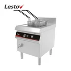8kw 27 litres double basket commercial induction deep fat fryer
