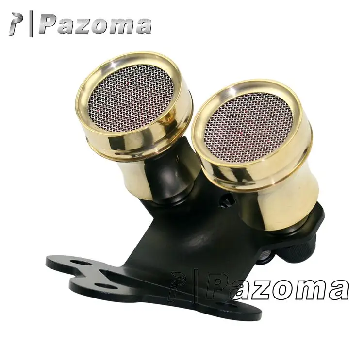 Pazoma Motorcycle TWIN DUAL Tail Light Taillight License Plate Light Brake Stop Light