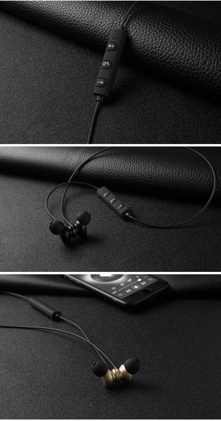 Oem Fancy Earphone Magnetic Stereo Sport Wireless Headset Bluetooth Mini Headphone - ANKUX.COM