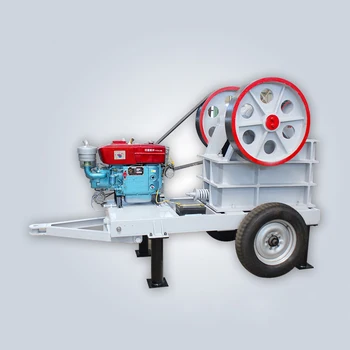 pe series mini small diesel mobile concrete jaw crusher stone crushing machinery plant use