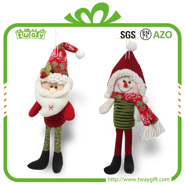 hanging door decoration hand craft snowman christmas dolls santa