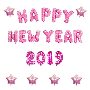 2018 christmas foil balloon home party decoration happy new year