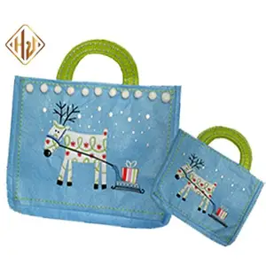 high quality customized creative felt christmas gift candy bag