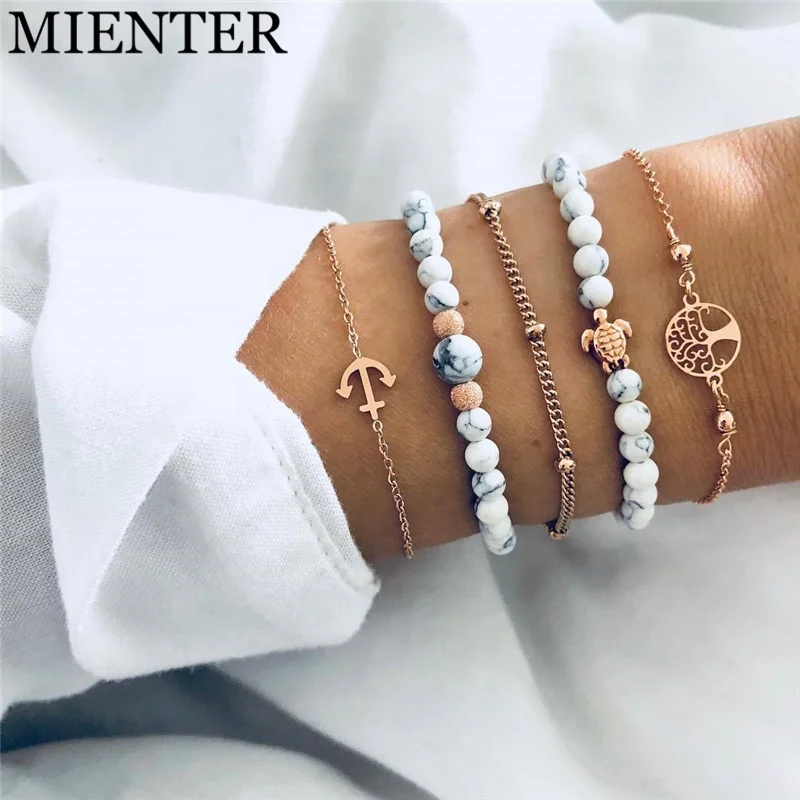 Fashion Rose Gold Women Bracelet Set Natural Stone Bead Tree Of Life Anchor Turtle Bracelet, Picture
Fashion Rose Gold Women Bracelet Set Natural Stone Bead Tree Of Life Anchor Turtle Bracelet, Picture