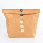 New design tyvek paper kraft color bottle cooler bag with aluminum foam