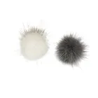 animal fur ball key holder real fox fur ball fur keychain puff ball