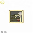Custom enamel 3d metal logo clothing metal abaya label metal shawl tag