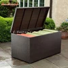 PE rattan kd garden storage box outdoor aluminium furniture