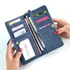 Top grade leather long type wallets for women fashionable