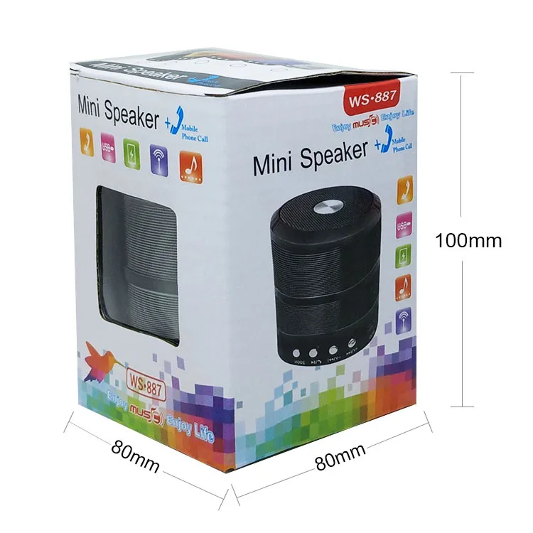ws-887 mega bass mini wireless speaker for mobile phone - ANKUX.COM