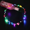 LED hair decoration angel garland flower wreath rose clips led string light
