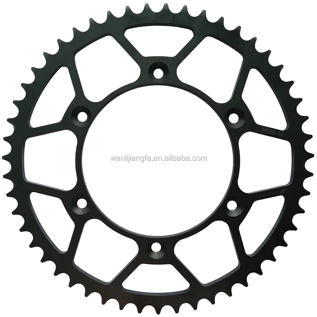 High Quality CNC Steel Rear Motorcycle Sprocket Chainwheel #520 51T