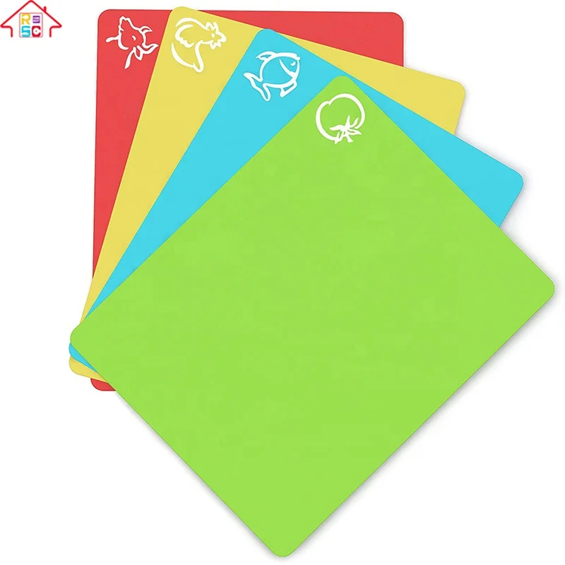 multi coloured chopping board set