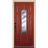 prehung fiberglass exterior front door with glass