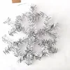 Tinsel snowflake hanging for Christmas tree ornament
