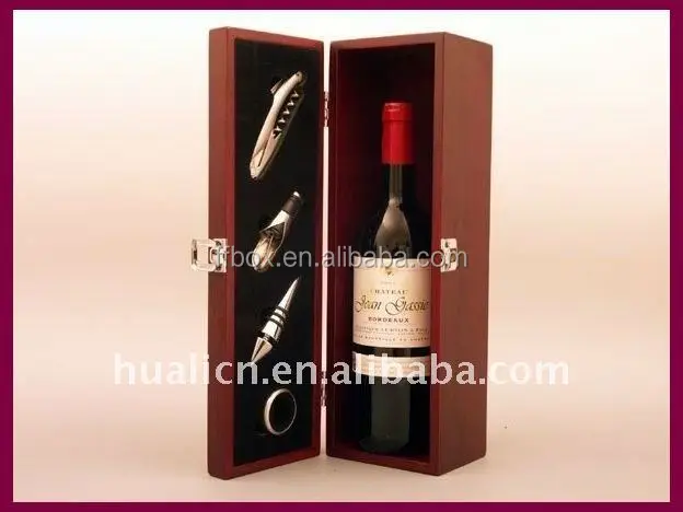 wood bottle 4 set wine accessory gift box for pack