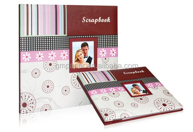 wedding scrapbook album 12*12 paper slip in pp pocket photo