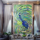 CS-ANM18 Beautiful Glass Mosaic Wall Tile Peacock Mural