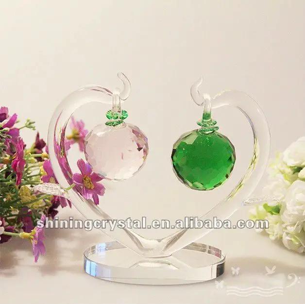 heart shape apple tree crystal gift wedding souvenirs