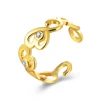 Gold Plated Custom Design Zircon Toe Ring