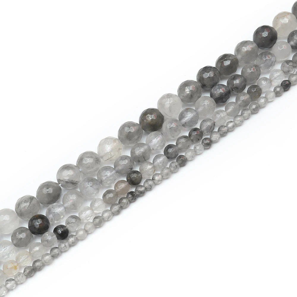 15 inch Strand Natural Cloud Crystal Facet Smooth Round Beads Gray Crystal Quartz 6mm 8mm 10mm 12mm for Choose Cloud Crystal
15 inch Strand Natural Cloud Crystal Facet Smooth Round Beads Gray Crystal Quartz 6mm 8mm 10mm 12mm for Choose Cloud Crystal