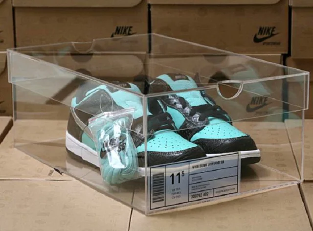 transparent luxury acrylic shoe box nike shoes men acrylic shoe