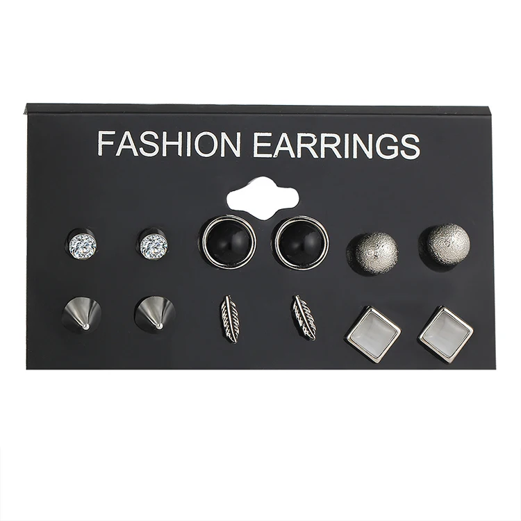 6 Pcs/lot Fashion Crystal Stud Earrings Set Women Jewelry Feather Opal Alloy Earring Accessories For Girl (KES036), Same as the picture
6 Pcs/lot Fashion Crystal Stud Earrings Set Women Jewelry Feather Opal Alloy Earring Accessories For Girl (KES036), Same as the picture