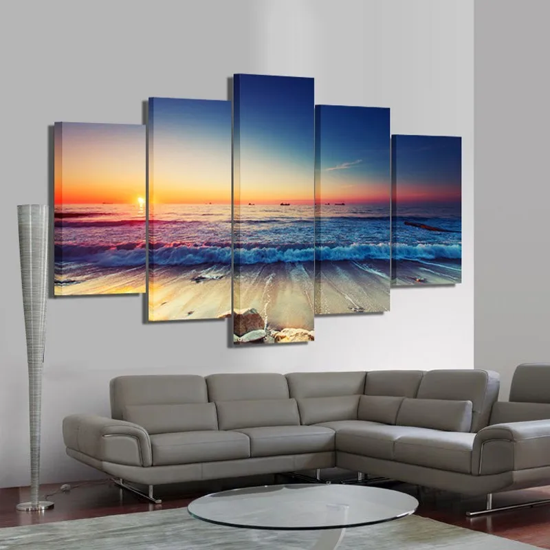 5 Pieces Modern Wall Art Canvas Unframed Modular Sunrise Panel Print Painting Decorative Sunset Seascape Picture Home Decor
5 Pieces Modern Wall Art Canvas Unframed Modular Sunrise Panel Print Painting Decorative Sunset Seascape Picture Home Decor