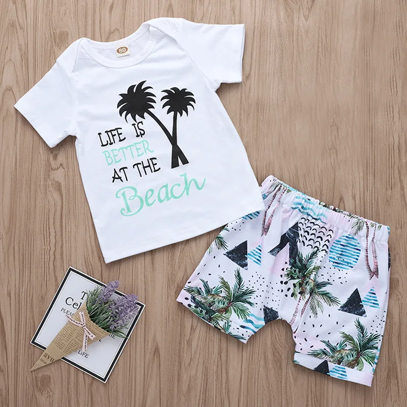 boys summer clothes sets summer amorous coconut tree print t shirt with matching shorts clothing set, As picture
boys summer clothes sets summer amorous coconut tree print t shirt with matching shorts clothing set, As picture