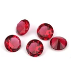 Decorative Colored Round Cut Rose Red Glass Stones For Jewelry