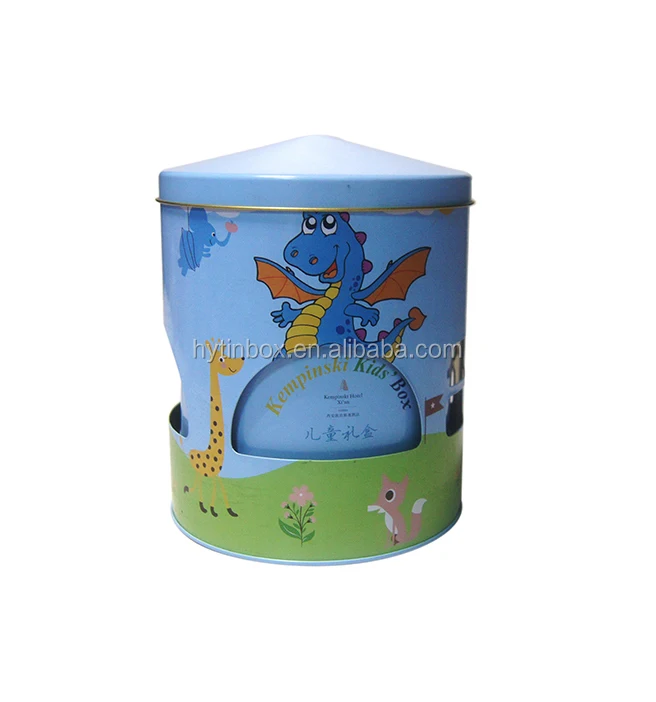 rotary metal carousel musical gift tin box with custom tune