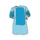 EO Sterilization Verco Neck Knitted Cotton Cuff Reinforced Surgical Gown