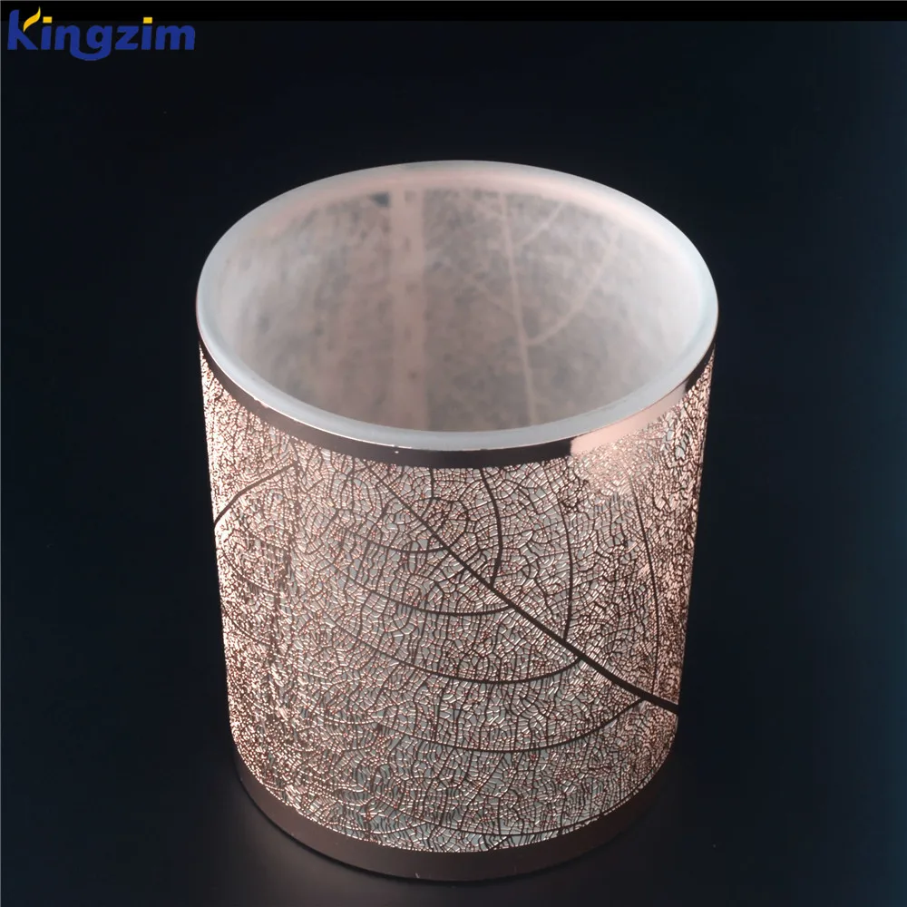 Custom Luxury Design Metal Lace Decal Decoration Rose Gold Scented