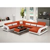 China factory high quality cowhide leather sectional sofa