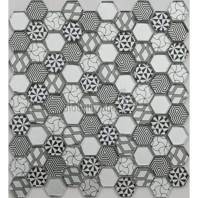 Mosaic wall tile classic glass mosaic tile mix modern Inkjet kitchen wall tiles
